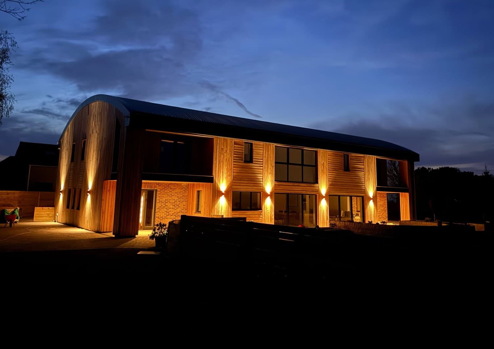 A converted barn, one of the family's construction projects